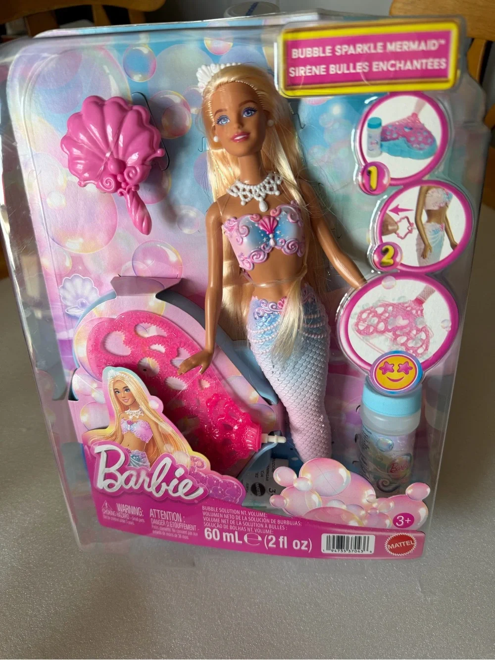 Barbie Bubble Sparkle Mermaid Doll NWT Pink & Blue
